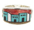 Silver Multicolor Native American Design Ring Size 10-3/4 YS67312